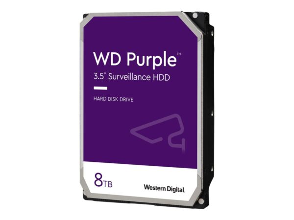 WD Purple 8TB SATA 6Gb/s CE HDD 8.9cm 3.5inch internal 5640RPM 128MB Cache 24×7 Bulk
