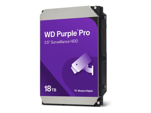 WD Purple Pro 18To SATA 6Gb/s HDD 3.5p internal 7200tpm 512Mo Cache 24×7 Bulk