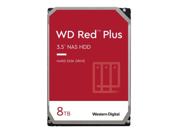 WD Red Plus 8To SATA 6Gb/s 3.5p 256Mo cache 7200Rpm Internal HDD Bulk