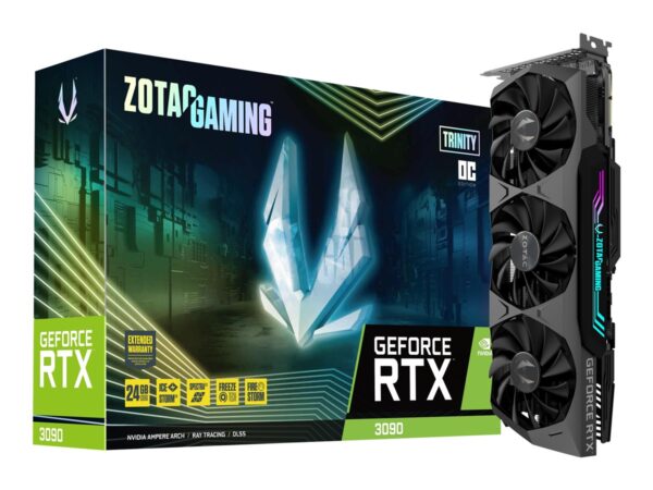 ZOTAC GAMING GEFORCE RTX 3090 TRINITY OC 24Go GDDR6X 384bit 1710/19500 HDCP Three DP HDMI Premium Pack